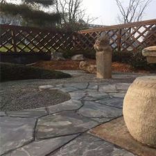 Landscaping slate rock slate floor for road paving wall cladding with cracked ice pattern